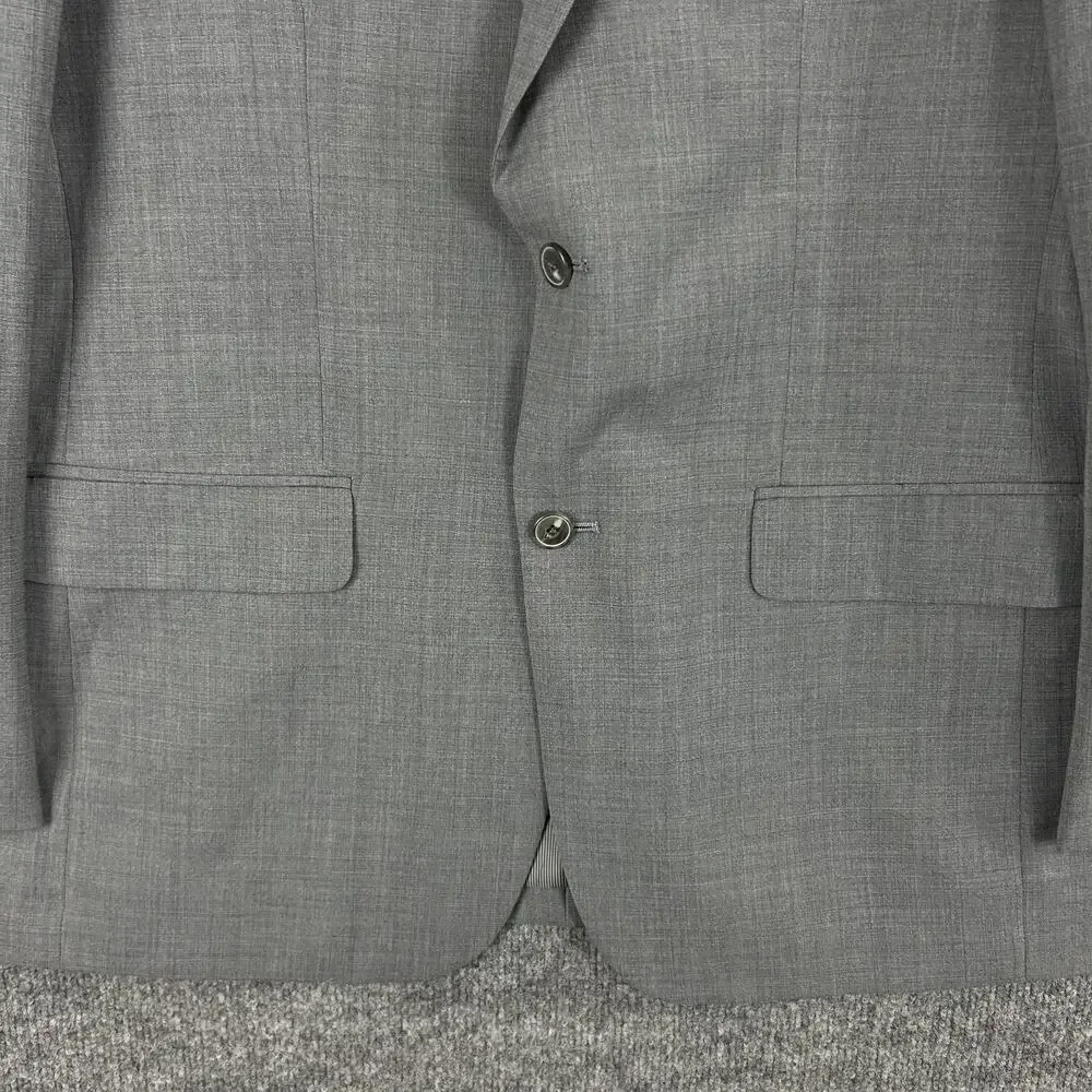Jos A Bank Blazer Men 42R Gray 1905 Wool Stretch Tailored Fit Office Meetings